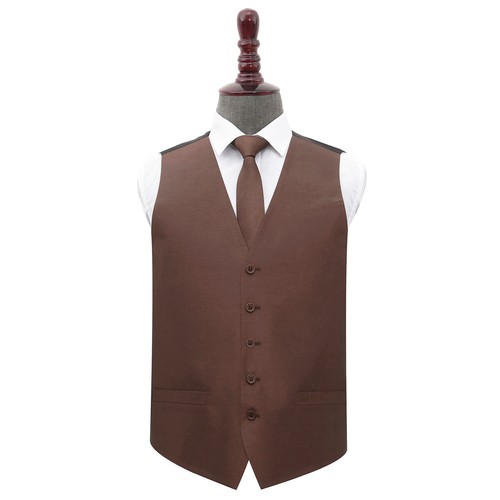 Chocolate brown mens waistcoat - chocolate,