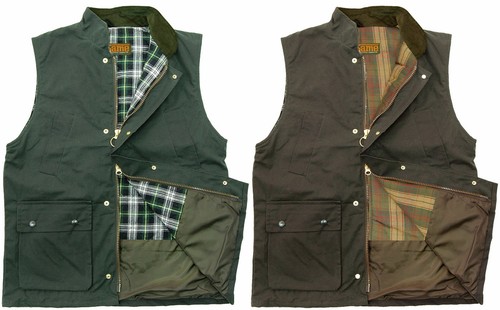 Game mens wax gilet tartan - mens,