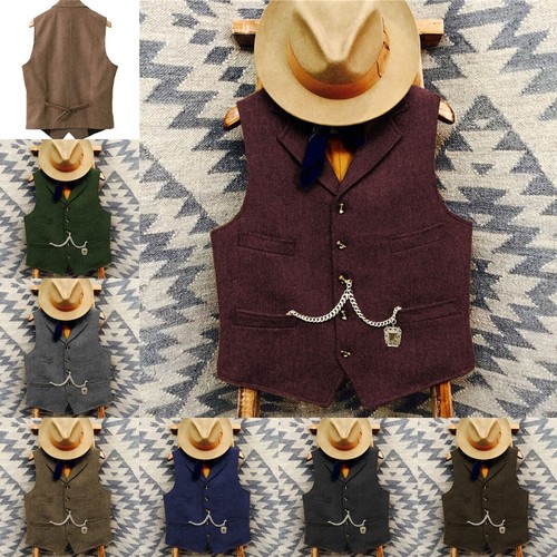 Mens tweed waistcoat vests - tweed,