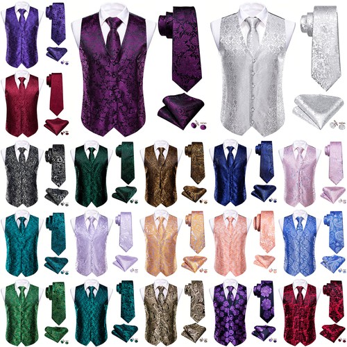 Men paisley jacquard waistcoat - jacquard,