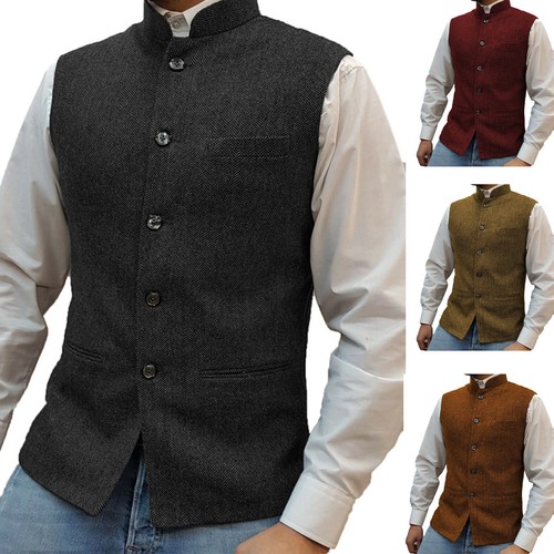 Mens tweed waistcoat - mens,