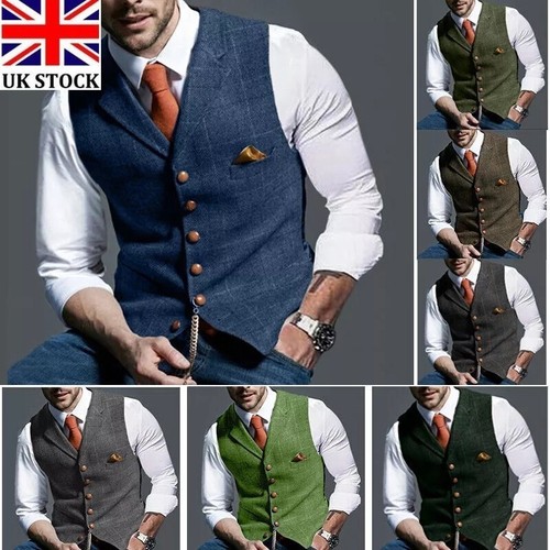 Mens vest herringbone - mens,