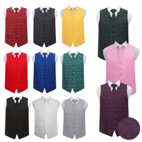 Mens waistcoat tie set woven - waistcoat,