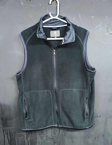 Mens black fleece gilet - mens,
