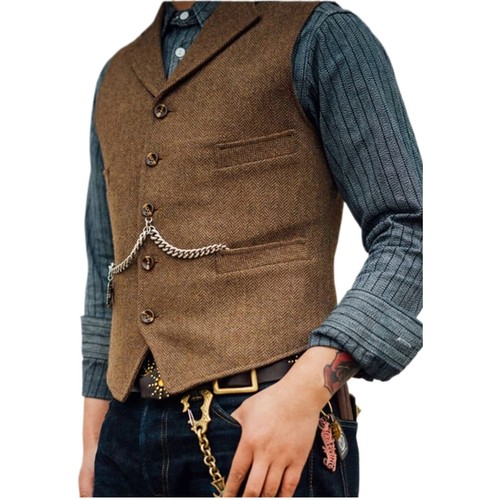 Mens vintage tweed waistcoat - mens,