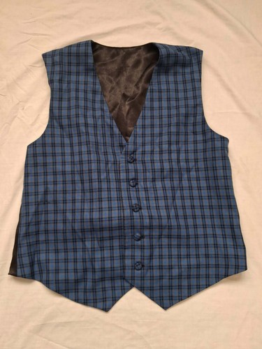 Blue checkered mens - , coat