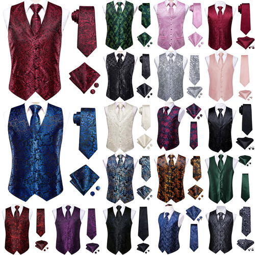 Mens waistcoats blue - blue, paisley