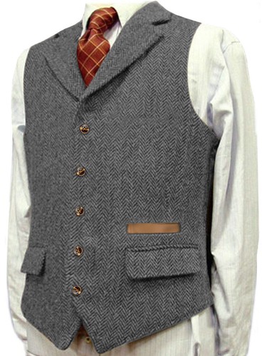 Vintage mens grey vests - vintage,